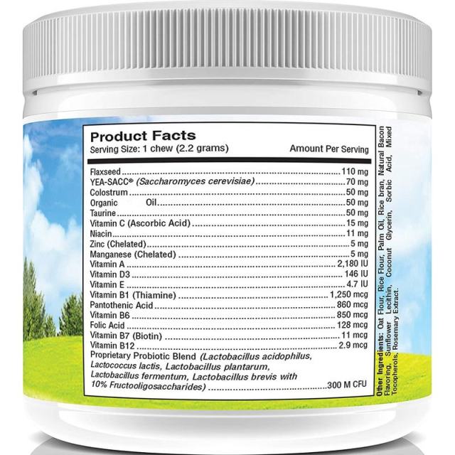 Bulk Dog Multivitamin with Probiotics Advanced Formula Bacon Flavor,MY SHOP,Bulk Dog Multivitamin with Probiotics Advanced Formula Bacon Flavor