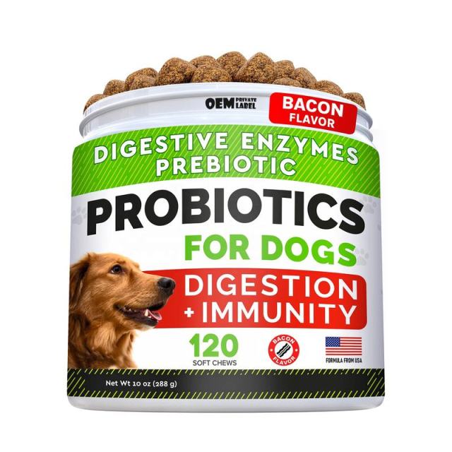 Private Label Dog Probiotics Supplement 5 Strain Blend Prebiotic Enzyme Formula,MY SHOP,Private Label Dog Probiotics Supplement 5 Strain Blend Prebiotic Enzyme Formula