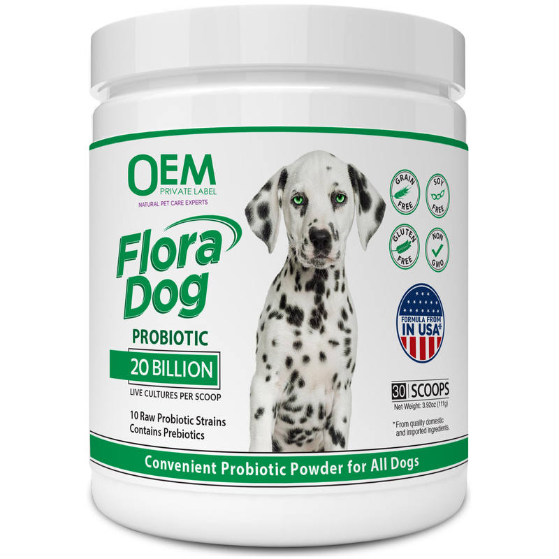 Private Label Dog Probiotic Powder 10 Raw Probiotic Strains Organic ...
