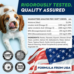 Omega-3 Fish Oil Soft Chews for Dogs Salmon Oil Skin Coat Support 180 Count,MY SHOP,Omega-3 Fish Oil Soft Chews for Dogs Salmon Oil Skin Coat Support 180 Count