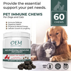 Mushroom Immune Pet Chews for Dogs and Cats Veterinary Formula 60 Chews,MY SHOP,Mushroom Immune Pet Chews for Dogs and Cats Veterinary Formula 60 Chews