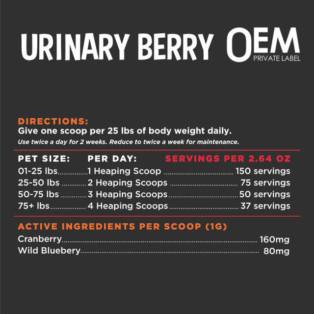 Private Label Urinary Support for Dogs Cats Natural Berry Blend,MY SHOP,Private Label Urinary Support for Dogs Cats Natural Berry Blend