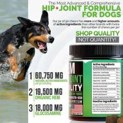 Bulk Dog Hip Joint Chews 19500mg Hemp Extract Glucosamine 90 Count,MY SHOP,Bulk Dog Hip Joint Chews 19500mg Hemp Extract Glucosamine 90 Count