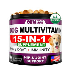 OEM/ODM Veterinarian-Formulated 15-in-1 Dog Multivitamin for Total Body Health,MY SHOP,OEM/ODM Veterinarian-Formulated 15-in-1 Dog Multivitamin for Total Body Health