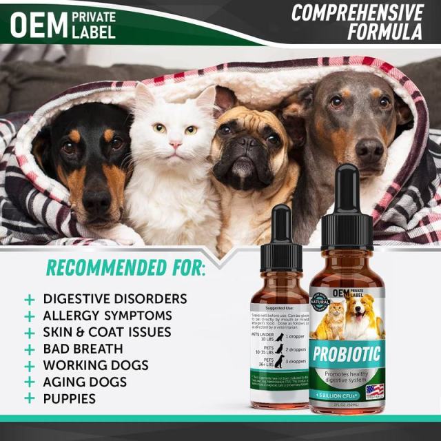 B2B Custom Pet Probiotic Drops for Digestive Health & Immunity,MY SHOP,B2B Custom Pet Probiotic Drops for Digestive Health & Immunity