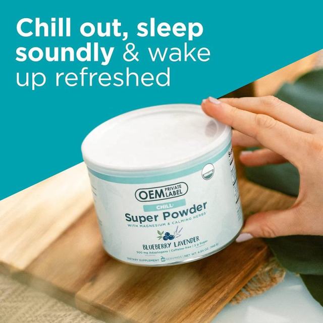 OEM Supplier Relaxation Sleep Support Powder Blueberry Lavender Magnesium Calming Herbs Chamomile Adaptogens Caffeine-Free Helps You Chill Out Sleep Soundly Wake Refreshed Stress Relief 500mg Per Serving 140g,MY SHOP,OEM Supplier Relaxation Sleep Support Powder Blueberry Lavender Magnesium Calming Herbs Chamomile Adaptogens Caffeine-Free Helps You Chill Out Sleep Soundly Wake Refreshed Stress Relief 500mg Per Serving 140g