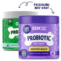 OEM Factory Probiotic Dog Chews For All Ages 2 Billion CFU Per Chew Psyllium Husk Plant-Based Fibers Digestive Health Support Promotes Bathroom Regularity Healthy Gut Formula 120 Chews 480g 16.9oz,MY SHOP,OEM Factory Probiotic Dog Chews For All Ages 2 Billion CFU Per Chew Psyllium Husk Plant-Based Fibers Digestive Health Support Promotes Bathroom Regularity Healthy Gut Formula 120 Chews 480g 16.9oz