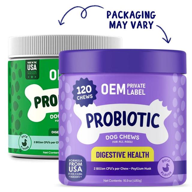 OEM Factory Probiotic Dog Chews For All Ages 2 Billion CFU Per Chew Psyllium Husk Plant-Based Fibers Digestive Health Support Promotes Bathroom Regularity Healthy Gut Formula 120 Chews 480g 16.9oz,MY SHOP,OEM Factory Probiotic Dog Chews For All Ages 2 Billion CFU Per Chew Psyllium Husk Plant-Based Fibers Digestive Health Support Promotes Bathroom Regularity Healthy Gut Formula 120 Chews 480g 16.9oz