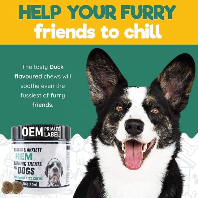 Bulk Manufacturer Natural Calming Treats for Dogs Hemp Extract Stress Anxiety Support Relaxation Aid Calming Chews Highly Palatable Duck Flavor Non-GMO Premium 120 Soft Chews 215g,MY SHOP,Bulk Manufacturer Natural Calming Treats for Dogs Hemp Extract Stress Anxiety Support Relaxation Aid Calming Chews Highly Palatable Duck Flavor Non-GMO Premium 120 Soft Chews 215g