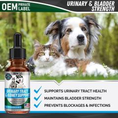 OEM Factory Natural Urinary Tract Kidney Support For Dogs Cats Cranberry Formula Reduces Bladder Leakage Prevents Infections Maintains Bladder Strength Immune Support 60ml,MY SHOP,supplyment