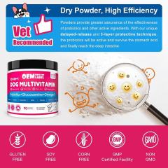 OEM Factory Dog Multivitamin Powder All Ages Digestion Gut Health Skin Coat Hip Joint Support Energy Immunity Probiotics Glucosamine Chondroitin MSM Omega-3 Enzymes Flaxseed Vitamins 360g 90 Scoops,MY SHOP,OEM Factory Dog Multivitamin Powder All Ages Digestion Gut Health Skin Coat Hip Joint Support Energy Immunity Probiotics Glucosamine Chondroitin MSM Omega-3 Enzymes Flaxseed Vitamins 360g 90 Scoops