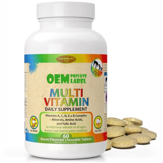OEM Factory Multi Vitamin Daily Supplement For Dogs Cats Vitamins A C D E B Complex Minerals Amino Acids Folic Acid Supports Immune System Peak Condition Prenatal Reproduction Lactation Senior Health All Ages Breeds Sizes 60 Tablets 116g,MY SHOP,OEM Factory Multi Vitamin Daily Supplement For Dogs Cats Vitamins A C D E B Complex Minerals Amino Acids Folic Acid Supports Immune System Peak Condition Prenatal Reproduction Lactation Senior Health All Ages Breeds Sizes 60 Tablets 116g