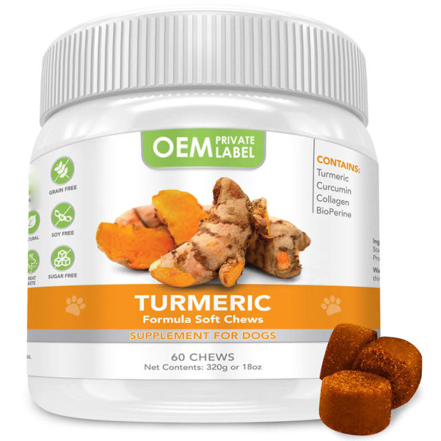 OEM Factory Organic Turmeric Soft Chews For Dogs With Curcumin Collagen BioPerine Grain Free Natural Pain Relief Anti-inflammatory Detox Heart Health Support Sugar Free Soy Free Great Taste 60 Chews 320g 11.3oz,MY SHOP,OEM Factory Organic Turmeric Soft Chews For Dogs With Curcumin Collagen BioPerine Grain Free Natural Pain Relief Anti-inflammatory Detox Heart Health Support Sugar Free Soy Free Great Taste 60 Chews 320g 11.3oz