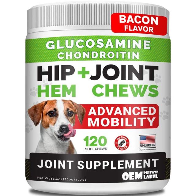 OEM Factory Hip Joint Hemp Chews For Dogs Glucosamine Chondroitin Advanced Mobility Formula Joint Pain Relief Lubricates Joints Inflammation Relief Immune Support Bacon Flavor 120 Soft Chews 360g,MY SHOP,OEM Factory Hip Joint Hemp Chews For Dogs Glucosamine Chondroitin Advanced Mobility Formula Joint Pain Relief Lubricates Joints Inflammation Relief Immune Support Bacon Flavor 120 Soft Chews 360g