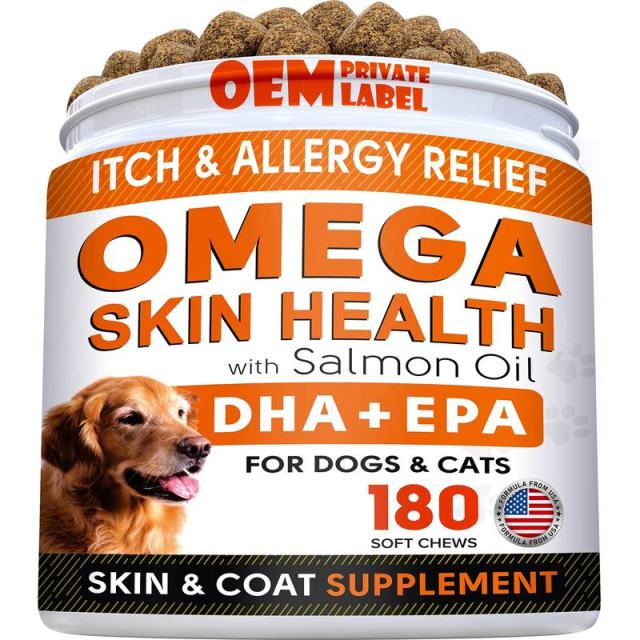 OEM Factory Omega Skin Health Soft Chews For Dogs Cats With Salmon Oil DHA EPA 24000mg Omega-3 6000mg Omega-6 Promotes Healthy Skin Coat Reduces Shedding Soothes Itching Joint Support Immune Health 180 Chews,MY SHOP,OEM Factory Omega Skin Health Soft Chews For Dogs Cats With Salmon Oil DHA EPA 24000mg Omega-3 6000mg Omega-6 Promotes Healthy Skin Coat Reduces Shedding Soothes Itching Joint Support Immune Health 180 Chews