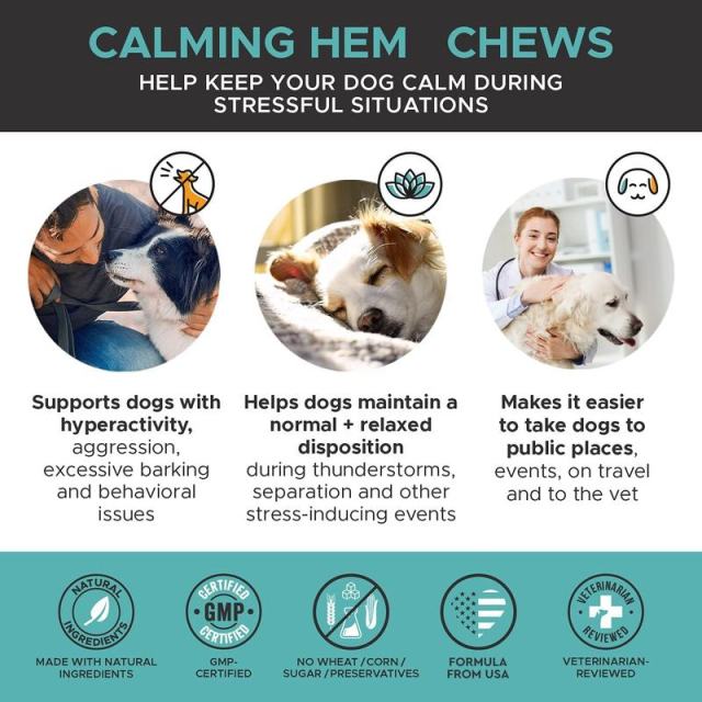 OEM Factory Calming Hemp Soft Chews For Dogs Organic Hemp Powder Seed Oil Valerian Root Chamomile L-Tryptophan Magnesium Citrate Ginger Helps Soothe Promotes Calm Anxiety Relief Hyperactivity Aggression Barking Beef Liver Flavor 90 Chews 270g 9.5oz,MY SHOP,OEM Factory Calming Hemp Soft Chews For Dogs Organic Hemp Powder Seed Oil Valerian Root Chamomile L-Tryptophan Magnesium Citrate Ginger Helps Soothe Promotes Calm Anxiety Relief Hyperactivity Aggression Barking Beef Liver Flavor 90 Chews 270g 9.5oz