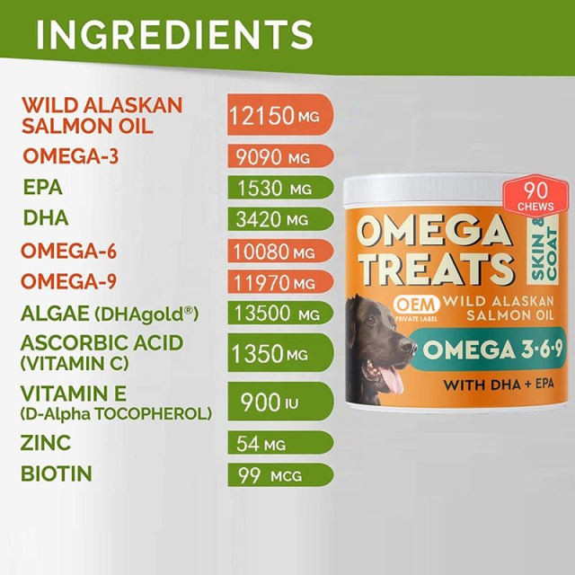OEM Factory Wild Alaskan Salmon Oil Soft Chews For Dogs Omega-3-6-9 With DHA EPA Algae Vitamins C E Biotin Zinc Skin Coat Health Joint Support Immune System 12150mg Omega-3 90 Soft Chews,MY SHOP,OEM Factory Wild Alaskan Salmon Oil Soft Chews For Dogs Omega-3-6-9 With DHA EPA Algae Vitamins C E Biotin Zinc Skin Coat Health Joint Support Immune System 12150mg Omega-3 90 Soft Chews