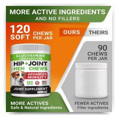 OEM Factory Hip Joint Hemp Chews For Dogs Glucosamine Chondroitin Advanced Mobility Formula Joint Pain Relief Lubricates Joints Inflammation Relief Immune Support Bacon Flavor 120 Soft Chews 360g,MY SHOP,OEM Factory Hip Joint Hemp Chews For Dogs Glucosamine Chondroitin Advanced Mobility Formula Joint Pain Relief Lubricates Joints Inflammation Relief Immune Support Bacon Flavor 120 Soft Chews 360g