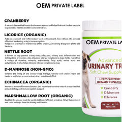 OEM Supplier Urinary Tract Health Chews For Dogs Cranberry D-Mannose Echinacea Blend 400mg D-Mannose 500mg Cranberry 300mg Promotes Urinary Function Supports Bladder Liver Kidney Functi,MY SHOP,OEM Supplier Urinary Tract Health Chews For Dogs Cranberry D-Mannose Echinacea Blend 400mg D-Mannose 500mg Cranberry 300mg Promotes Urinary Function Supports Bladder Liver Kidney Functi