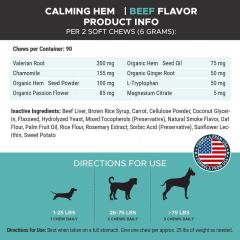 OEM Factory Calming Hemp Soft Chews For Dogs Organic Hemp Powder Seed Oil Valerian Root Chamomile L-Tryptophan Magnesium Citrate Ginger Helps Soothe Promotes Calm Anxiety Relief Hyperactivity Aggression Barking Beef Liver Flavor 90 Chews 270g 9.5oz,MY SHOP,OEM Factory Calming Hemp Soft Chews For Dogs Organic Hemp Powder Seed Oil Valerian Root Chamomile L-Tryptophan Magnesium Citrate Ginger Helps Soothe Promotes Calm Anxiety Relief Hyperactivity Aggression Barking Beef Liver Flavor 90 Chews 270g 9.5oz