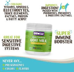 OEM Factory Whole Powdered Goat Milk For Dogs Cats Natural Probiotics Digestive Enzymes Raw Goat Milk Powder Lower Lactose Boosts Immunity Aids Digestion Alleviates Inflammation Healthy Skin Coat Helps Fight Allergies 7oz 198g Makes 96fl oz,MY SHOP,OEM Factory Whole Powdered Goat Milk For Dogs Cats Natural Probiotics Digestive Enzymes Raw Goat Milk Powder Lower Lactose Boosts Immunity Aids Digestion Alleviates Inflammation Healthy Skin Coat Helps Fight Allergies 7oz 198g Makes 96fl oz