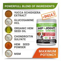OEM Factory Hip Joint Hemp Chews For Dogs Glucosamine Chondroitin Advanced Mobility Formula Joint Pain Relief Lubricates Joints Inflammation Relief Immune Support Bacon Flavor 120 Soft Chews 360g,MY SHOP,OEM Factory Hip Joint Hemp Chews For Dogs Glucosamine Chondroitin Advanced Mobility Formula Joint Pain Relief Lubricates Joints Inflammation Relief Immune Support Bacon Flavor 120 Soft Chews 360g