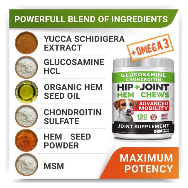 OEM Factory Hip Joint Hemp Chews For Dogs Glucosamine Chondroitin Advanced Mobility Formula Joint Pain Relief Lubricates Joints Inflammation Relief Immune Support Bacon Flavor 120 Soft Chews 360g,MY SHOP,OEM Factory Hip Joint Hemp Chews For Dogs Glucosamine Chondroitin Advanced Mobility Formula Joint Pain Relief Lubricates Joints Inflammation Relief Immune Support Bacon Flavor 120 Soft Chews 360g