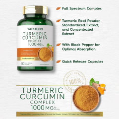 OEM Factory Turmeric Curcumin Complex Capsules 1000mg Per Serving Full Spectrum Blend Turmeric Root Powder With Black Pepper Extract For Optimal Absorption Non-GMO Gluten Free Soy Free Lactose Free 180 Quick Release Capsules,MY SHOP,OEM Factory Turmeric Curcumin Complex Capsules 1000mg Per Serving Full Spectrum Blend Turmeric Root Powder With Black Pepper Extract For Optimal Absorption Non-GMO Gluten Free Soy Free Lactose Free 180 Quick Release Capsules