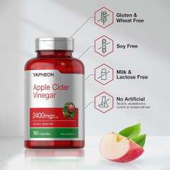 Private Label Manufacturer High Potency Apple Cider Vinegar Capsules 2400mg Per Serving From ACV Powder Supports Digestion Metabolism Wellness Clean Formula Non-GMO Gluten Free Wheat Free Yeast Free No Artificial Additives 150 Capsules,MY SHOP,Private Label Manufacturer High Potency Apple Cider Vinegar Capsules 2400mg Per Serving From ACV Powder Supports Digestion Metabolism Wellness Clean Formula Non-GMO Gluten Free Wheat Free Yeast Free No Artificial Additives 150 Capsules