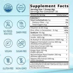 OEM Factory Gut Revive Powder N-Acetyl-D-Glucosamine 1000mg L-Glutamine 3000mg Inulin Zinc Vitamin D3 DGL Aloe Vera Ginger Marshmallow Slippery Elm Supports Digestion Gut Flora Immune Health 30 Servings 180g,MY SHOP,OEM Factory Gut Revive Powder N-Acetyl-D-Glucosamine 1000mg L-Glutamine 3000mg Inulin Zinc Vitamin D3 DGL Aloe Vera Ginger Marshmallow Slippery Elm Supports Digestion Gut Flora Immune Health 30 Servings 180g
