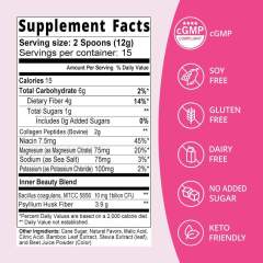 OEM Factory Prebiotic Fibers Powder Probiotics Collagen Electrolytes 4g Fiber 2g Collagen 1 Billion CFU Bacillus Coagulans Psyllium Husk Niacin Magnesium Potassium Supports Hydration Skin Health Gut Health Keto Friendly 15 Servings,MY SHOP,OEM Factory Prebiotic Fibers Powder Probiotics Collagen Electrolytes 4g Fiber 2g Collagen 1 Billion CFU Bacillus Coagulans Psyllium Husk Niacin Magnesium Potassium Supports Hydration Skin Health Gut Health Keto Friendly 15 Servings