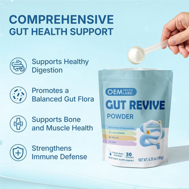 OEM Factory Gut Revive Powder N-Acetyl-D-Glucosamine 1000mg L-Glutamine 3000mg Inulin Zinc Vitamin D3 DGL Aloe Vera Ginger Marshmallow Slippery Elm Supports Digestion Gut Flora Immune Health 30 Servings 180g,MY SHOP,OEM Factory Gut Revive Powder N-Acetyl-D-Glucosamine 1000mg L-Glutamine 3000mg Inulin Zinc Vitamin D3 DGL Aloe Vera Ginger Marshmallow Slippery Elm Supports Digestion Gut Flora Immune Health 30 Servings 180g