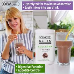 OEM Factory Keto Collagen Chocolate Powder Grass-Fed Collagen Protein With MCT Oil Powder Hydrolyzed For Maximum Absorption Supports Skin Elasticity Healthy Hair Strong Nails Digestive Function Appetite Control 30 Servings,MY SHOP,OEM Factory Keto Collagen Chocolate Powder Grass-Fed Collagen Protein With MCT Oil Powder Hydrolyzed For Maximum Absorption Supports Skin Elasticity Healthy Hair Strong Nails Digestive Function Appetite Control 30 Servings