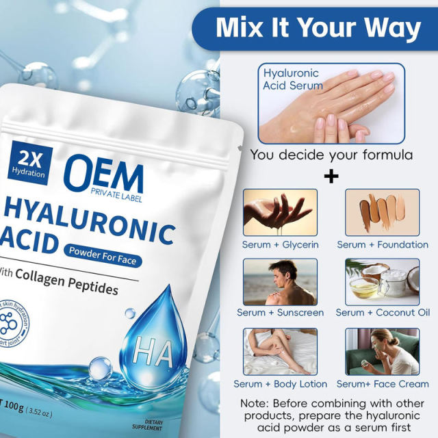 OEM Factory Hyaluronic Acid Powder With Collagen Peptides 100mg Hyaluronic Acid Per Serving 20mg Collagen Peptides 2X Hydration Formula Supports Dry Skin Dry Hair Skin Sagging Wrinkles Joint Health Gluten Free Dairy Free Soy Free 100g 833 Servings,MY SHOP,OEM Factory Hyaluronic Acid Powder With Collagen Peptides 100mg Hyaluronic Acid Per Serving 20mg Collagen Peptides 2X Hydration Formula Supports Dry Skin Dry Hair Skin Sagging Wrinkles Joint Health Gluten Free Dairy Free Soy Free 100g 833 Servings