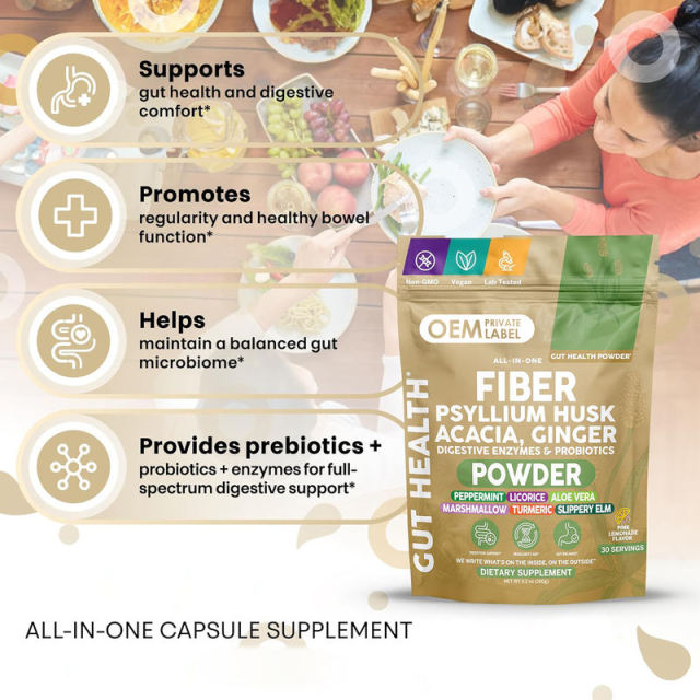 OEM Factory All-In-One Gut Health Powder Pink Lemonade Flavor Prebiotic Fiber Acacia Psyllium 9 Probiotic Strains Digestive Enzymes L-Glutamine Ginger Quercetin Aloe Vera Slippery Elm Marshmallow Licorice Peppermint Turmeric Zinc 30 Servings 260g,MY SHOP,OEM Factory All-In-One Gut Health Powder Pink Lemonade Flavor Prebiotic Fiber Acacia Psyllium 9 Probiotic Strains Digestive Enzymes L-Glutamine Ginger Quercetin Aloe Vera Slippery Elm Marshmallow Licorice Peppermint Turmeric Zinc 30 Servings 260g