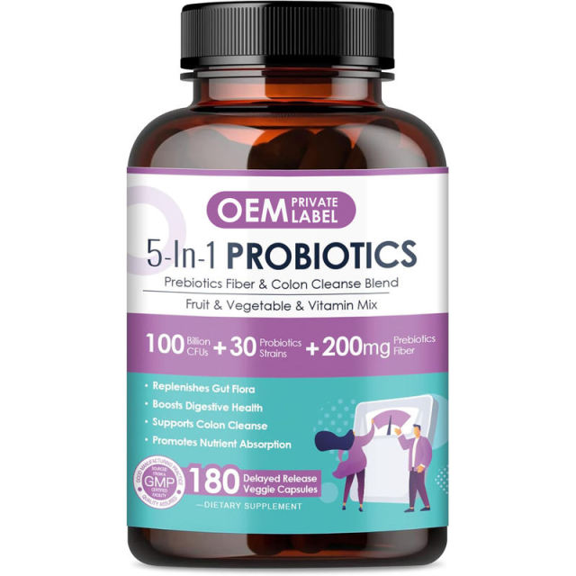 OEM Factory 5-in-1 Probiotic 100 Billion CFU 30+ Strains Delayed Release Prebiotic Fiber Colon Cleanse Green Tea Apple Cider Vinegar Fruit Vegetable Complex Vitamin B Gut Health 180 Veggie Capsules,MY SHOP,OEM Factory 5-in-1 Probiotic 100 Billion CFU 30+ Strains Delayed Release Prebiotic Fiber Colon Cleanse Green Tea Apple Cider Vinegar Fruit Vegetable Complex Vitamin B Gut Health 180 Veggie Capsules
