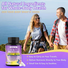 OEM Factory 5-in-1 Probiotic Capsules 120 Billion CFU 32 Unique Strains Delayed Release Enteric Coated Prebiotics Immune Blend Elderberry Echinacea Turmeric Ginger Detox Blend Senna Psyllium Slippery Elm Vitamins C D3 Zinc 90 Veggie Capsules,MY SHOP,OEM Factory 5-in-1 Probiotic Capsules 120 Billion CFU 32 Unique Strains Delayed Release Enteric Coated Prebiotics Immune Blend Elderberry Echinacea Turmeric Ginger Detox Blend Senna Psyllium Slippery Elm Vitamins C D3 Zinc 90 Veggie Capsules