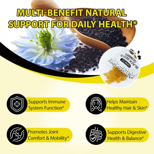 OEM Black Seed Oil Gummies,MY SHOP,2% Thymoquinone Black Seed Oil Gummies - Probiotic Manufacturers