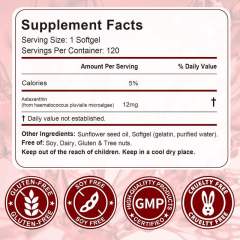 OEM Triple Strength Astaxanthin Softgels,MY SHOP,12mg Astaxanthin Softgels - Wholesale Probiotic Manufacturers