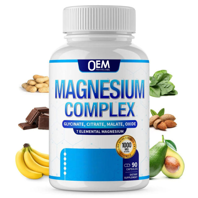 OEM Factory Magnesium Complex Capsules 7 Elemental Magnesium Formula Glycinate Citrate Malate Oxide 1000mg Per Serving Supports Relaxation Muscle Function Sleep Health Energy Production Nervous System 90 Capsules,MY SHOP,OEM Factory Magnesium Complex Capsules 7 Elemental Magnesium Formula Glycinate Citrate Malate Oxide 1000mg Per Serving Supports Relaxation Muscle Function Sleep Health Energy Production Nervous System 90 Capsules