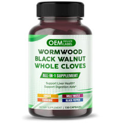 OEM Factory Wormwood Black Walnut Whole Cloves All-in-1 Supplement With Ginger Milk Thistle Turmeric Black Pepper 3x Absorption Support Liver Health Digestion Aids Bloating Relief Digestive Comfort 150 Capsules,MY SHOP,OEM Factory Wormwood Black Walnut Whole Cloves All-in-1 Supplement With Ginger Milk Thistle Turmeric Black Pepper 3x Absorption Support Liver Health Digestion Aids Bloating Relief Digestive Comfort 150 Capsules