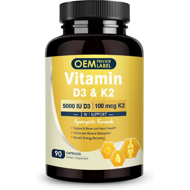 OEM Factory Vitamin D3 K2 Capsules 5000IU D3 100mcg K2 MK-7 With Zinc 2mg Boron 2mg MCT Powder 100mg Supports Bone Health Heart Health Calcium Absorption Mineral Utilization Energy Recovery 90 Capsules,MY SHOP,OEM Factory Vitamin D3 K2 Capsules 5000IU D3 100mcg K2 MK-7 With Zinc 2mg Boron 2mg MCT Powder 100mg Supports Bone Health Heart Health Calcium Absorption Mineral Utilization Energy Recovery 90 Capsules