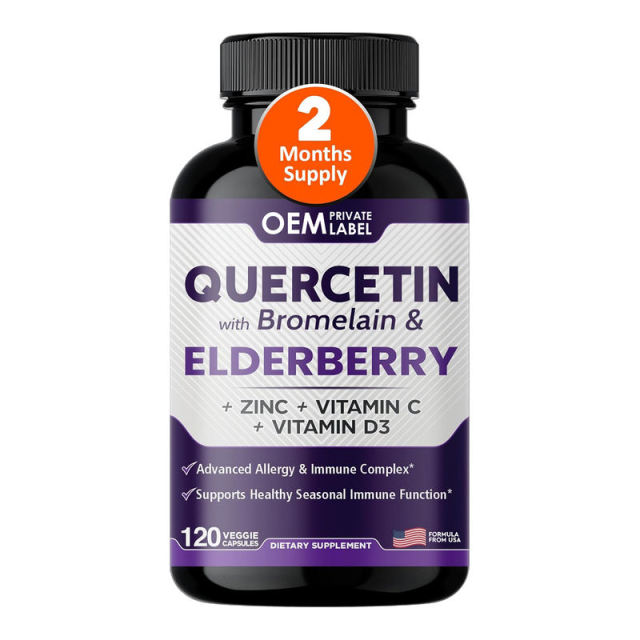 OEM Factory Quercetin Capsules 500mg With Bromelain 200mg Elderberry 300mg Vitamin C 120mg D3 25mcg Zinc 22mg Advanced Allergy Immune Complex Supports Healthy Seasonal Immune Function 120 Veggie Capsules,MY SHOP,OEM Factory Quercetin Capsules 500mg With Bromelain 200mg Elderberry 300mg Vitamin C 120mg D3 25mcg Zinc 22mg Advanced Allergy Immune Complex Supports Healthy Seasonal Immune Function 120 Veggie Capsules