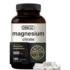 OEM Factory Magnesium Citrate Capsules 500mg Elemental Magnesium Per Serving High Potency Easily Absorbed Form Promotes Healthy Muscles Heart Bones Mood Balance 180 Capsules 60 Servings,MY SHOP,OEM Factory Magnesium Citrate Capsules 500mg Elemental Magnesium Per Serving High Potency Easily Absorbed Form Promotes Healthy Muscles Heart Bones Mood Balance 180 Capsules 60 Servings