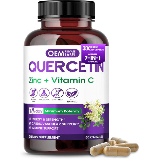 OEM Factory 7-in-1 Quercetin Formula 700mg With Bromelain 100mg Ashwagandha 150mg Zinc Vitamin C Green Tea Black Pepper 3x Higher Absorption Energy Strength Cardiovascular Immune Support 60 Capsules,MY SHOP,OEM Factory 7-in-1 Quercetin Formula 700mg With Bromelain 100mg Ashwagandha 150mg Zinc Vitamin C Green Tea Black Pepper 3x Higher Absorption Energy Strength Cardiovascular Immune Support 60 Capsules