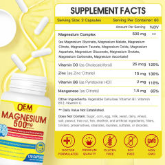 OEM Factory Full Spectrum Magnesium Complex 500mg Per Serving 10 Magnesium Forms Glycinate Malate Citrate Taurate Oxide Aspartate Gluconate Orotate Carbonate Ascorbate With Vitamin D3 Zinc B6 Manganese 120 Capsules,MY SHOP,OEM Factory Full Spectrum Magnesium Complex 500mg Per Serving 10 Magnesium Forms Glycinate Malate Citrate Taurate Oxide Aspartate Gluconate Orotate Carbonate Ascorbate With Vitamin D3 Zinc B6 Manganese 120 Capsules