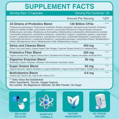 OEM Factory 6-in-1 Probiotics 120 Billion CFU 30 Strains Prebiotic Fiber Blend Detox Cleanse Green Tea Apple Cider Vinegar Cayenne Digestive Enzymes Bromelain Papain Amylase Super Greens Broccoli Strawberry Multivitamins B3 B6 B9 B12 90 Capsules,MY SHOP,OEM Factory 6-in-1 Probiotics 120 Billion CFU 30 Strains Prebiotic Fiber Blend Detox Cleanse Green Tea Apple Cider Vinegar Cayenne Digestive Enzymes Bromelain Papain Amylase Super Greens Broccoli Strawberry Multivitamins B3 B6 B9 B12 90 Capsules