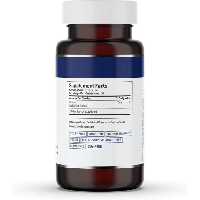 OEM Factory Lithium Orotate Capsules 10mg Per Serving Ultra Pure High Potency Trace Mineral Brain Health Mood Balance Cognitive Function Nervous System Support Vegetarian Yeast Free Non-GMO No Preservatives 60 Capsules,MY SHOP,OEM Factory Lithium Orotate Capsules 10mg Per Serving Ultra Pure High Potency Trace Mineral Brain Health Mood Balance Cognitive Function Nervous System Support Vegetarian Yeast Free Non-GMO No Preservatives 60 Capsules
