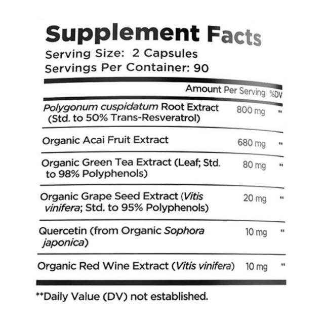 OEM Factory Resveratrol Complex 1600mg Per Serving Polygonum Cuspidatum Root Extract 800mg 50% Trans-Resveratrol Organic Acai 680mg Green Tea Grape Seed Quercetin Red Wine Extract Antioxidant Anti-Aging 180 Veggie Capsules,MY SHOP,OEM Factory Resveratrol Complex 1600mg Per Serving Polygonum Cuspidatum Root Extract 800mg 50% Trans-Resveratrol Organic Acai 680mg Green Tea Grape Seed Quercetin Red Wine Extract Antioxidant Anti-Aging 180 Veggie Capsules