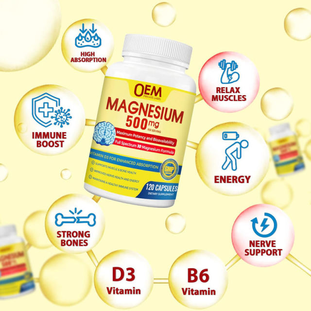 OEM Factory Full Spectrum Magnesium Complex 500mg Per Serving 10 Magnesium Forms Glycinate Malate Citrate Taurate Oxide Aspartate Gluconate Orotate Carbonate Ascorbate With Vitamin D3 Zinc B6 Manganese 120 Capsules,MY SHOP,OEM Factory Full Spectrum Magnesium Complex 500mg Per Serving 10 Magnesium Forms Glycinate Malate Citrate Taurate Oxide Aspartate Gluconate Orotate Carbonate Ascorbate With Vitamin D3 Zinc B6 Manganese 120 Capsules